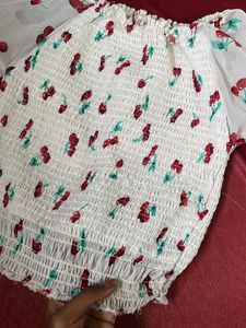Cherry Print Crop Top