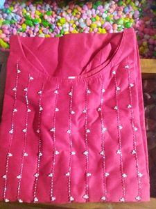 Embroidered Green Kurta
