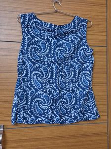 Paisley Print Sleeveless Top