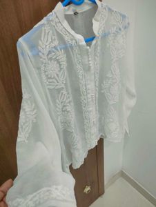 White Embroidered Chikan Kurti