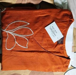 Orange Women Kurta Set