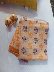 New Single Mulmul Cotton Saree Without Blouse