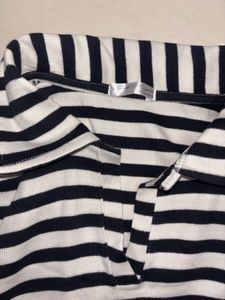 Zara Tank Top In Black N White Size-M
