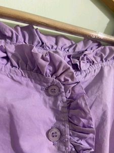 Lilac Puff Sleeve Top