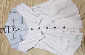 Denim & White Panel Shirt