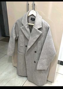 Stylish Grey Double-Breasted Coat