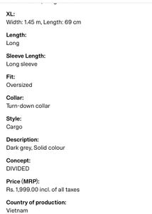 h&amp;m Dark Gray Cargo Linen Shirt