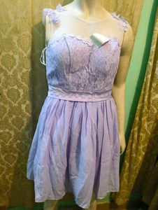 Lavender Lace Mini Dress free delivery
