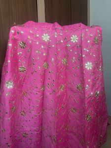 Pink Embroidered Lehenga Skirt
