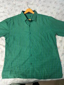 Green Slim Fit Check Shirt