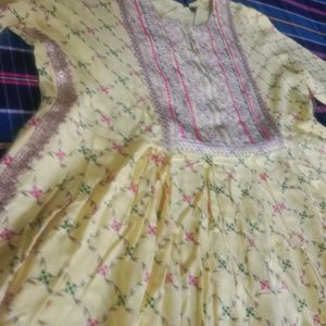 Yellow Nyra Cut Kurta