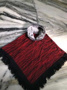 Stylish Striped Poncho