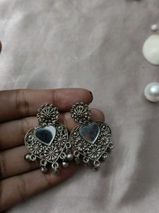 Heart Mirror Earrings