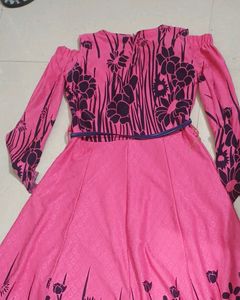 Price Drop! White And Pink Colour Combo Frock