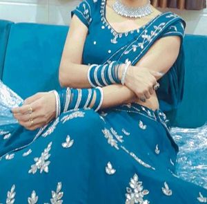 royal blue lehenga