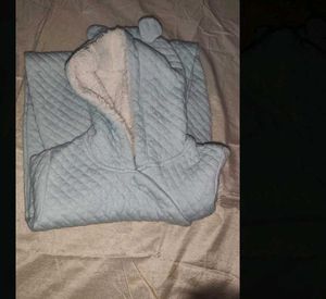 Baby Blue Hooded Romper