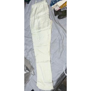 Cream Muslin ethnic Trousers