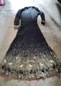 Black Golden Printed Gown