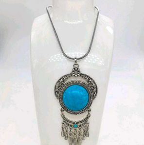 Boho Turquoise Pendant Necklace