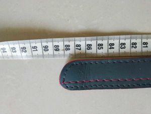 Red &amp; Black Belt with leather and length is 89 CM
