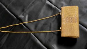 Golden Rhinestone Clutch