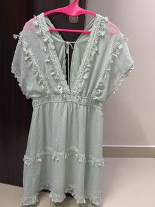 Dress In Sea Green Colour