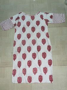Floral Print Cotton Kurta