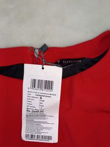 Chic Red Dress with Belt