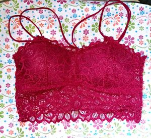 Burgundy Lace Bralette