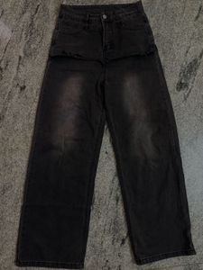 Charcoal Wrap Super Baggy jeans