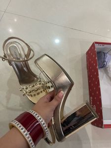 Golden 5 Inch Heels