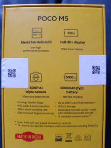 New Poco M5 6gb 128 Sealed Box Not Opened