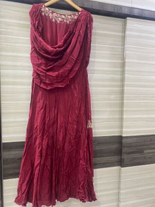Elegant Maroon Ethnic Gown