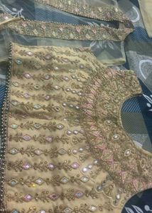 Pink &amp; Gold Embellished Party Dress