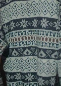 Vintage Fair Isle Knit  80s GrandDad Sweater