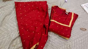 Red & Gold Kurta Set