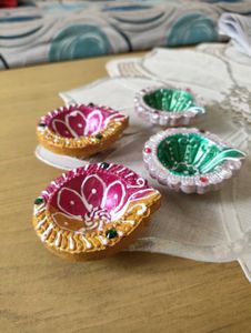 Brand New Hand Painted Diyas