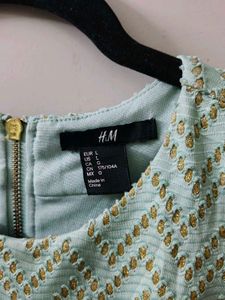 Green &amp; Gold top kum blouse