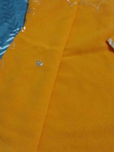 Elegant yellow Saree with blouse