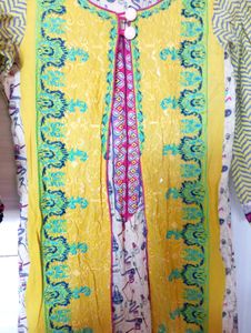 Jacket Style Original Pakistani Kurti