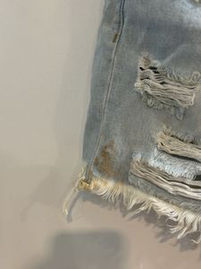 Forever 21 Light Wash Denim Ripped Shorts