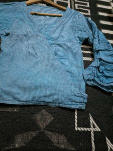 Blue Checkered Top