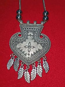 Silver Tone Statement Necklace