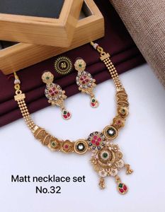 Necklace Earrings Set Party Wear