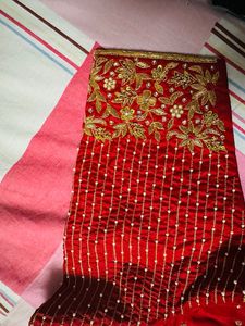 Dark Red Maggam Work Blouse