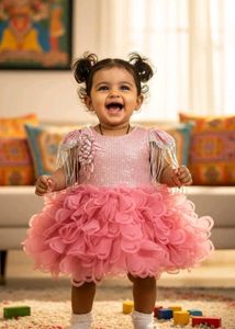 👶✨ **Adorable Baby Frill Frock**
