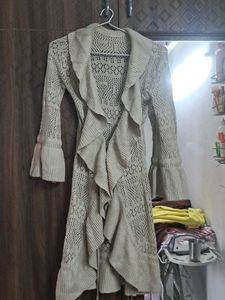 NEW Imported Crochet Waterfall Long Shrug