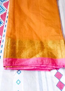 Orange &amp; Pink Traditional Saree