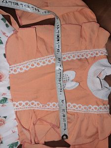 Grange Nd White Combo Colour BABY FROCK