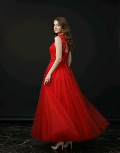 Stunning Red Tulle Gown